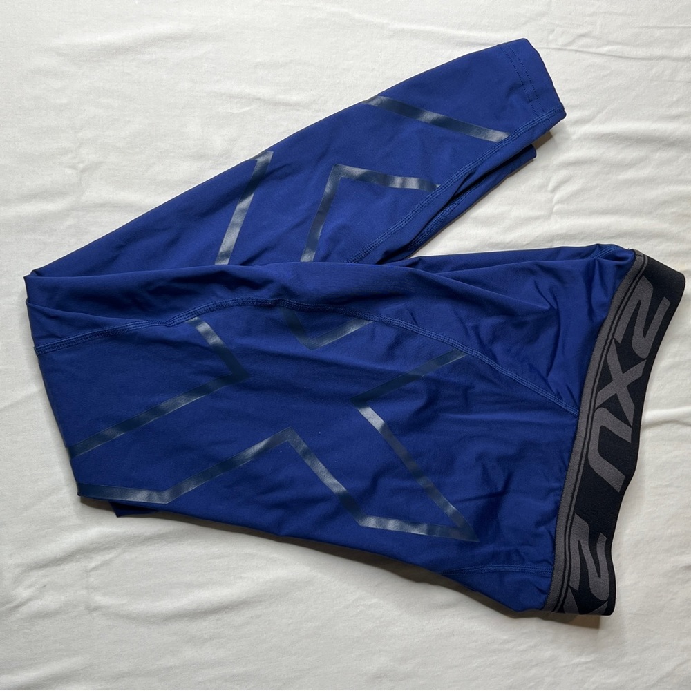 2xu leggings compression mens size small blue
